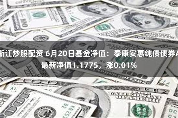 浙江炒股配资 6月20日基金净值：泰康安惠纯债债券A最新净值1.1775，涨0.01%