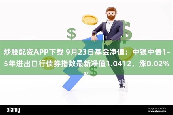 炒股配资APP下载 9月23日基金净值：中银中债1-5年进出口行债券指数最新净值1.0412，涨0.02%